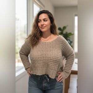 BCBGeneration Cozy Brown Knit Sweater